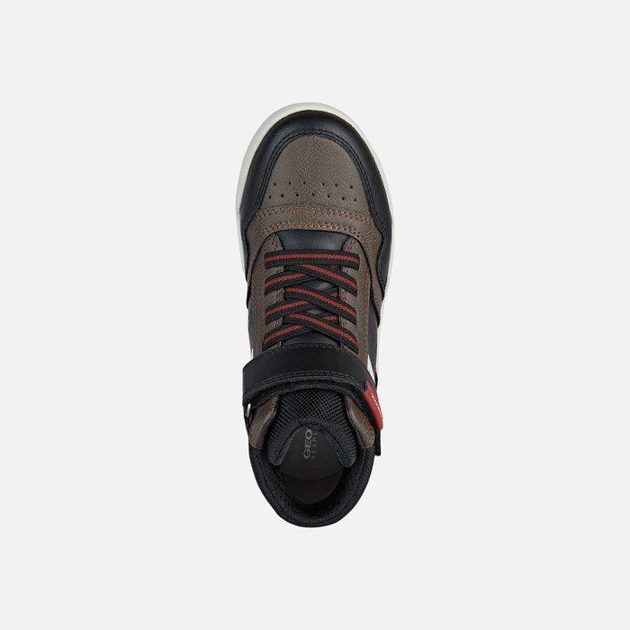 Geox Perth Sneakers Drenge Chokolade Rød | 70932-WTLA