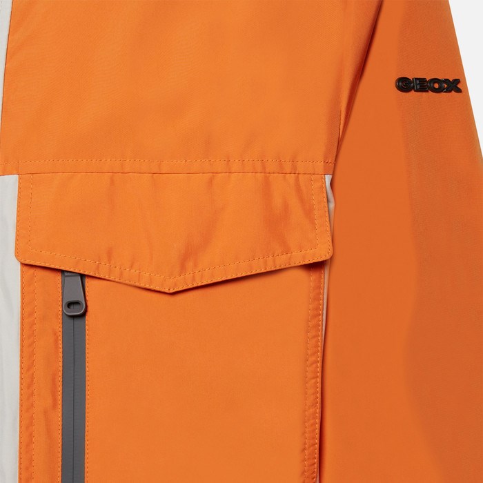 Geox Ponza Jakke Herre Blå Orange Beige | 14563-VLPZ