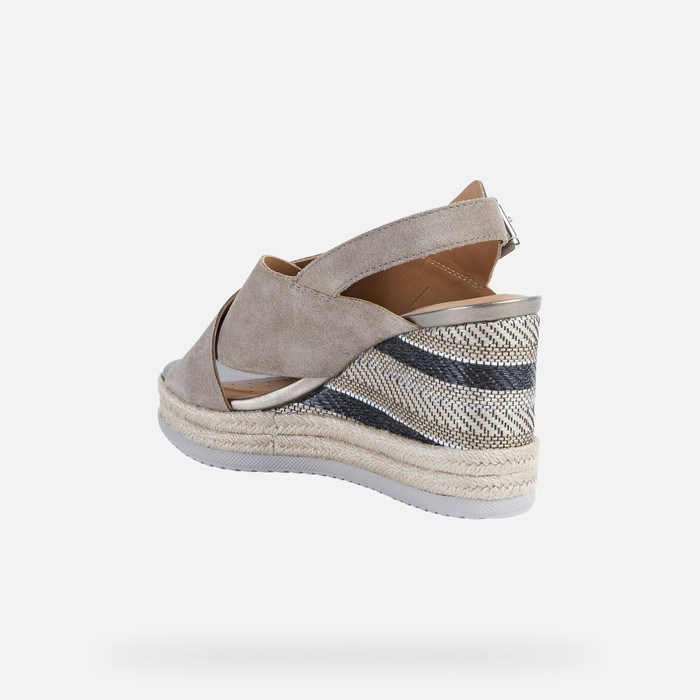 Geox Ponza Sandaler Dame Taupe | 94517-WUOE