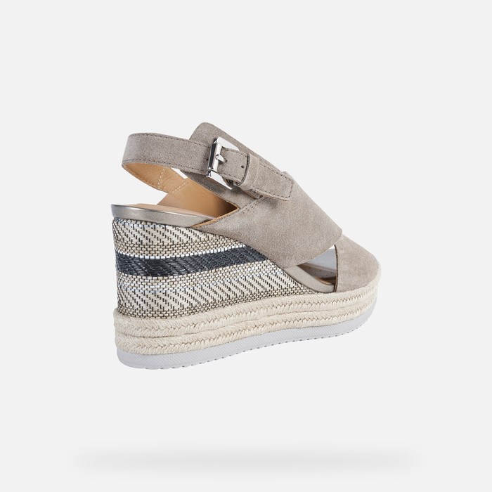 Geox Ponza Sandaler Dame Taupe | 94517-WUOE