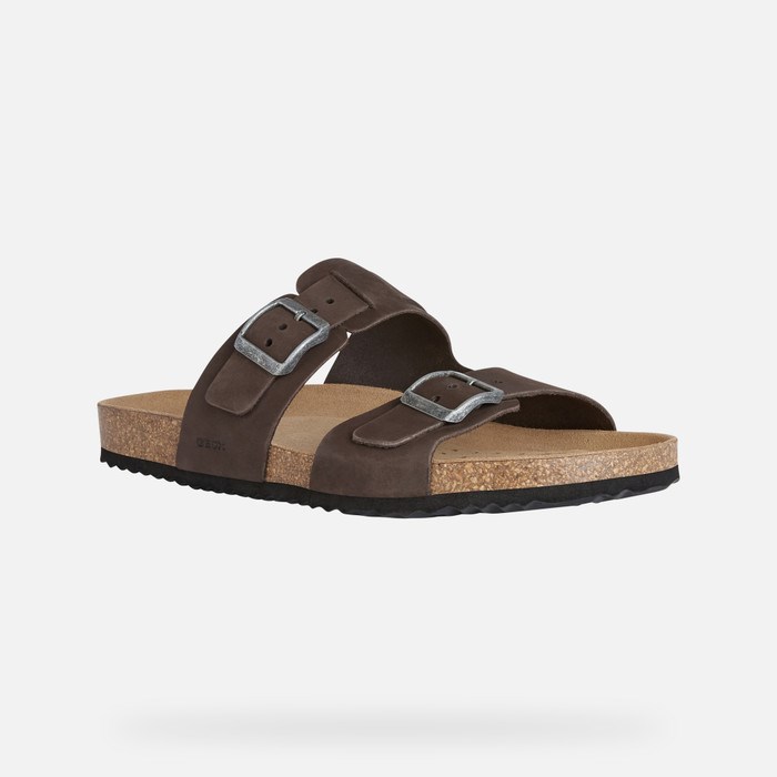 Geox Sandal Ghita Sandaler Herre Mørkekaffe | 06792-BODS