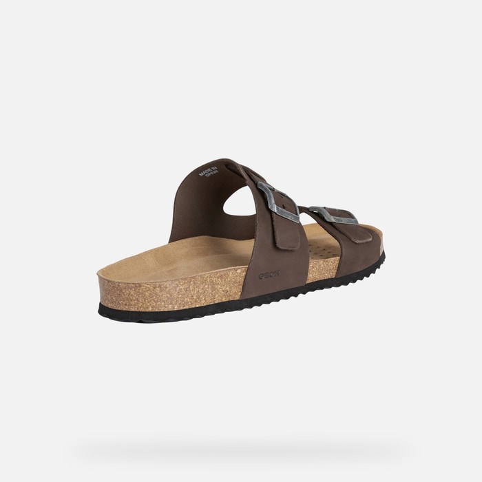 Geox Sandal Ghita Sandaler Herre Mørkekaffe | 06792-BODS