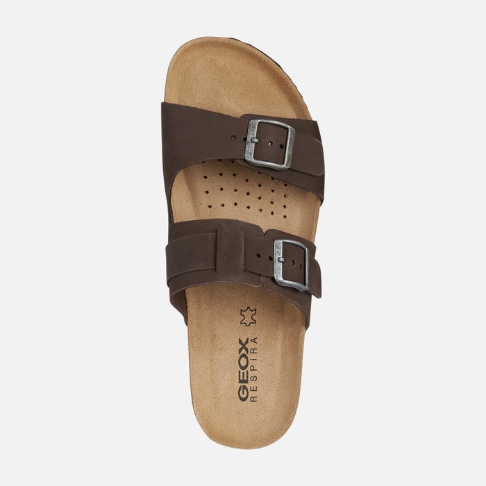 Geox Sandal Ghita Sandaler Herre Mørkekaffe | 06792-BODS