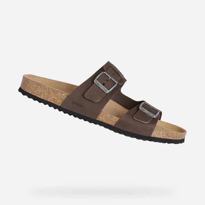 Geox Sandal Ghita Sandaler Herre Mørkekaffe | 06792-BODS