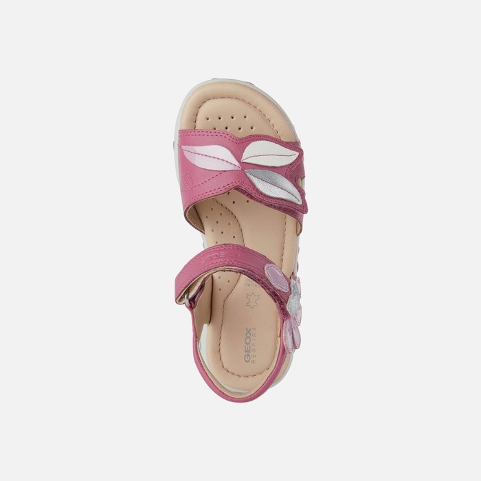 Geox Sandal Haiti Sandaler Pige Fuchsia Lyserød | 30281-DAIE