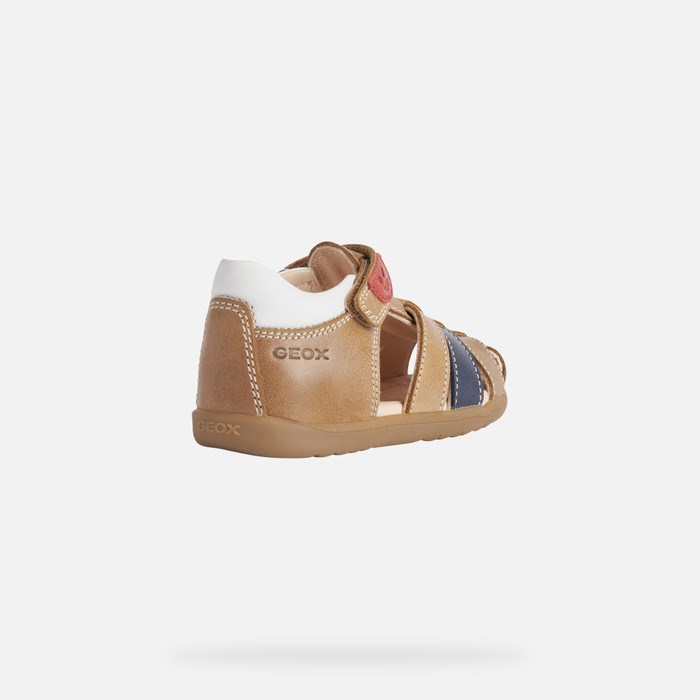 Geox Sandal Macchia First Steps Baby Caramel | 79605-WVOQ