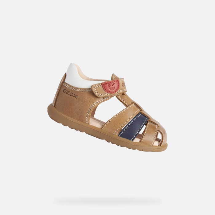 Geox Sandal Macchia First Steps Baby Caramel | 79605-WVOQ