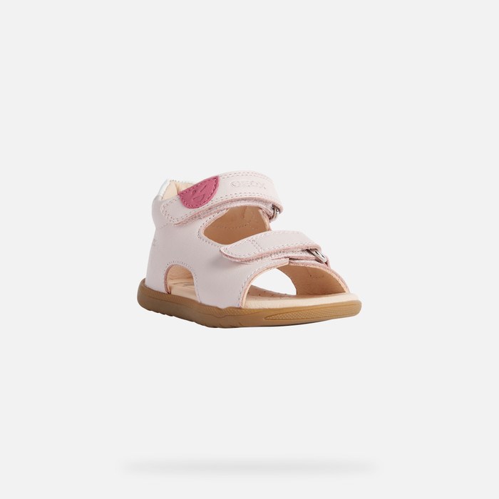 Geox Sandal Macchia First Steps Baby Lyselyserød | 70615-AYFL