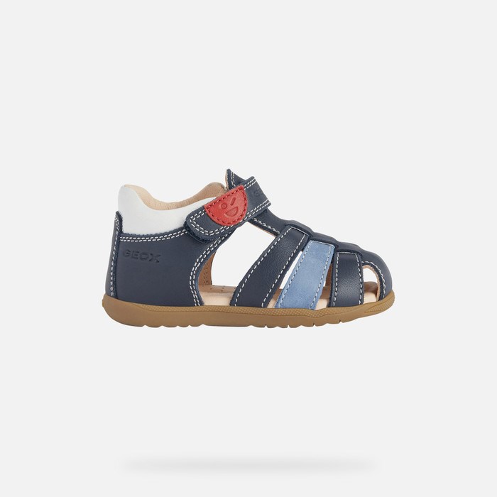 Geox Sandal Macchia First Steps Baby Mørkeblå Hvide | 18305-GCHV