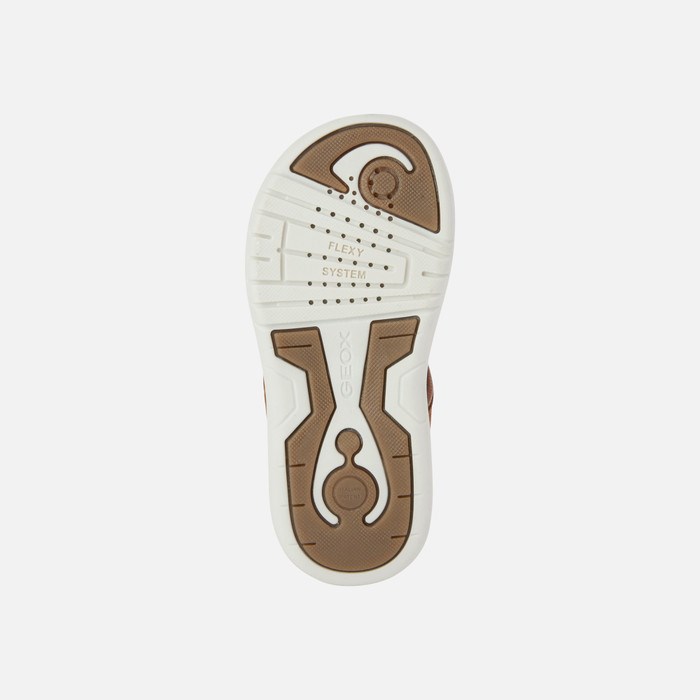 Geox Sandal Maratea Sandaler Drenge Brune Mørkegul | 02317-HDLY