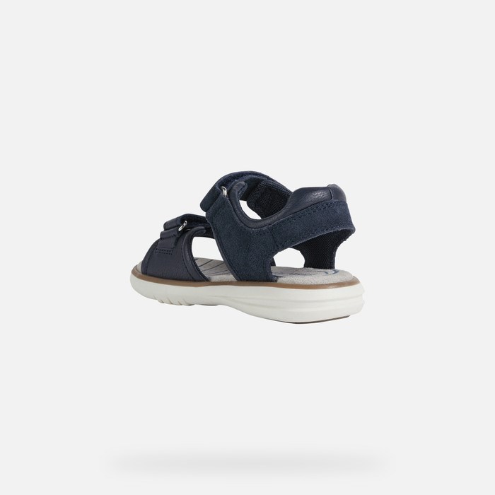 Geox Sandal Maratea Sandaler Drenge Mørkeblå Mørkerød | 93062-GFAR