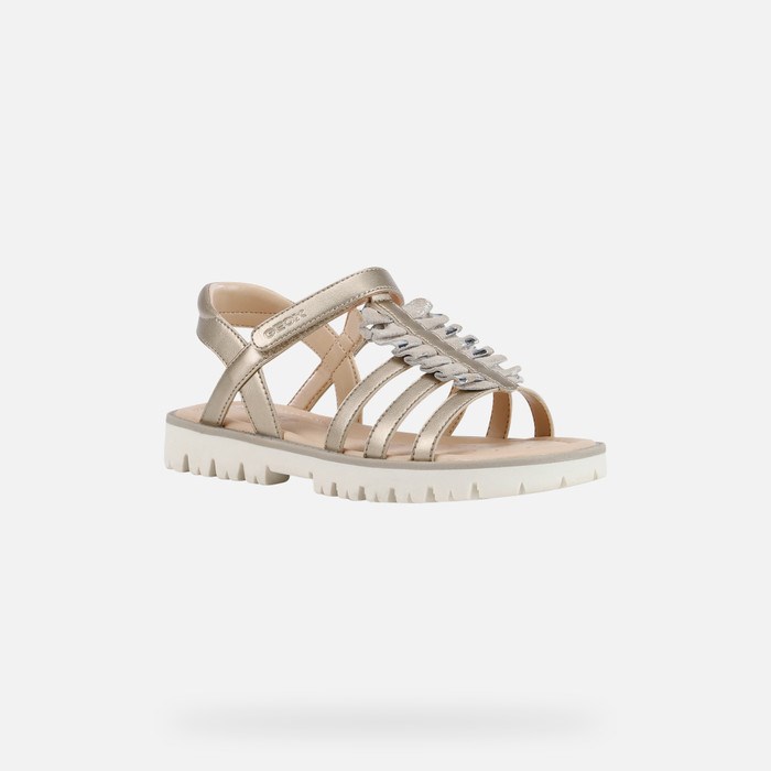 Geox Sandal Starblush Sandaler Pige Platin | 15239-YKXJ