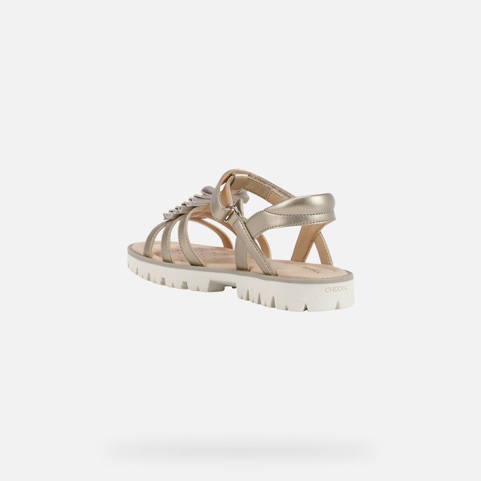 Geox Sandal Starblush Sandaler Pige Platin | 15239-YKXJ