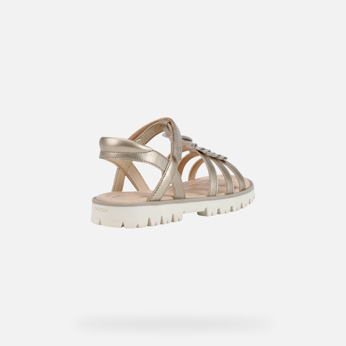 Geox Sandal Starblush Sandaler Pige Platin | 15239-YKXJ