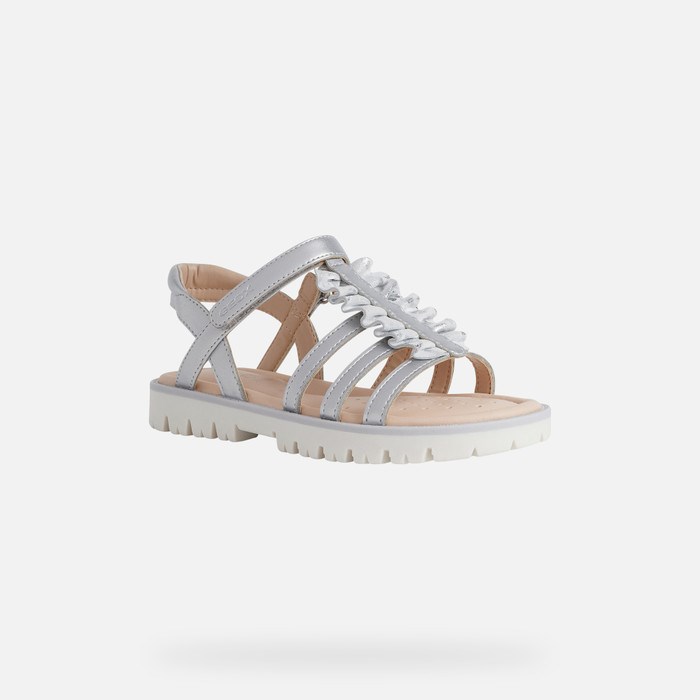 Geox Sandal Starblush Sandaler Pige Sølv | 89176-ENUB