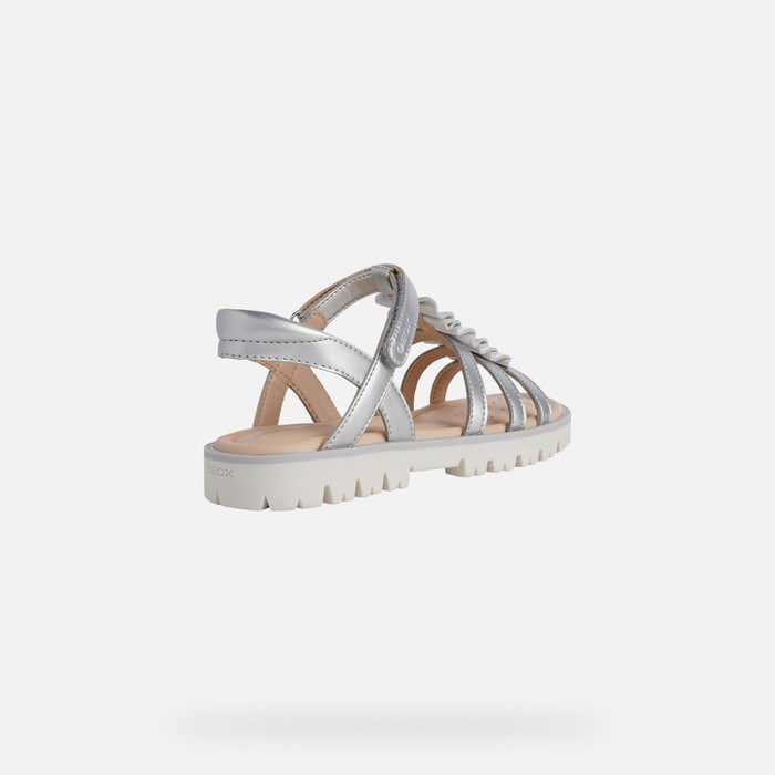 Geox Sandal Starblush Sandaler Pige Sølv | 89176-ENUB