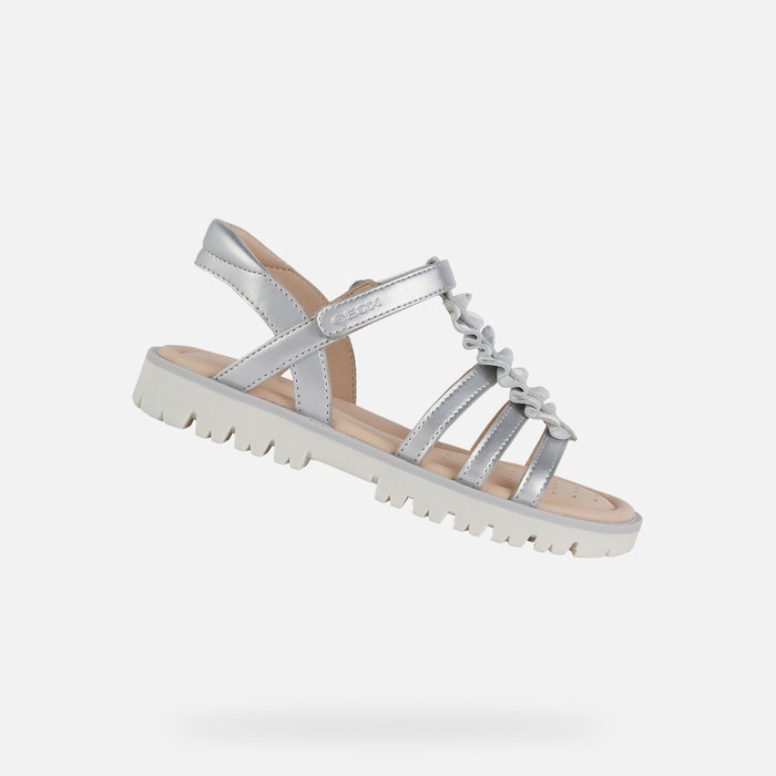 Geox Sandal Starblush Sandaler Pige Sølv | 89176-ENUB