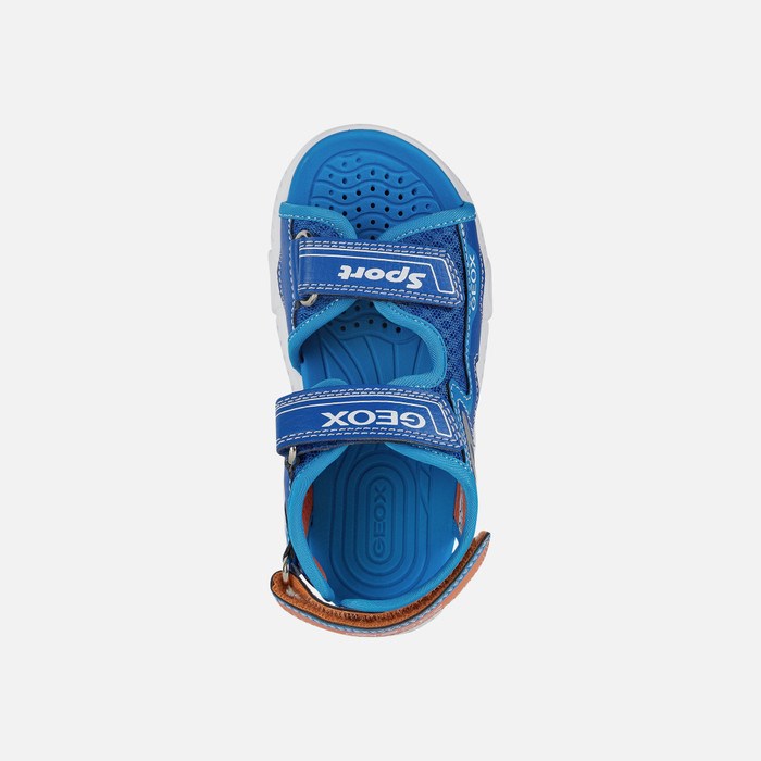 Geox Sandal Wroom Sandaler Drenge Kongeblå Orange | 38645-PTCU