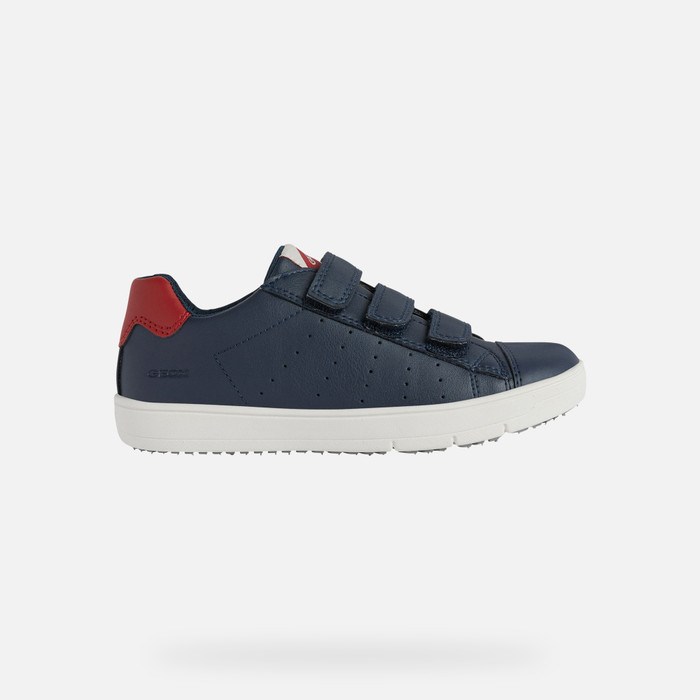 Geox Silenex Sneakers Drenge Mørkeblå Rød | 47018-XMHL