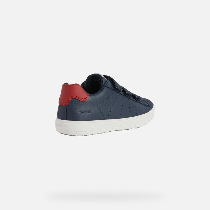 Geox Silenex Sneakers Drenge Mørkeblå Rød | 47018-XMHL