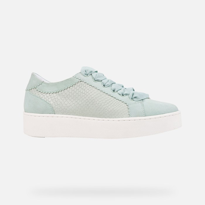 Geox Skyely Sneakers Dame Lysegrøn | 13597-QVBD