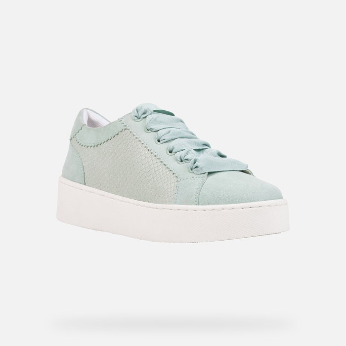 Geox Skyely Sneakers Dame Lysegrøn | 13597-QVBD