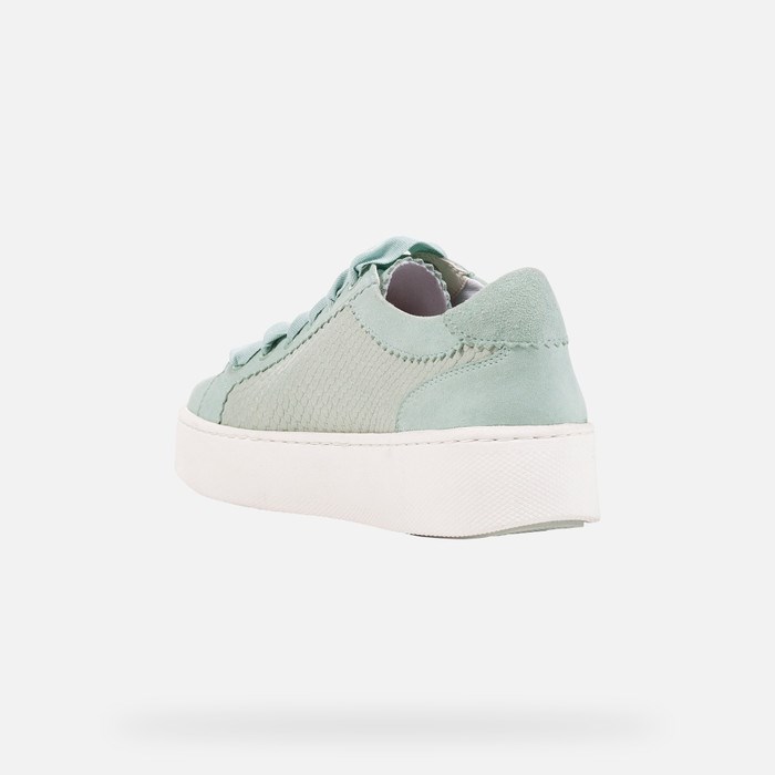 Geox Skyely Sneakers Dame Lysegrøn | 13597-QVBD