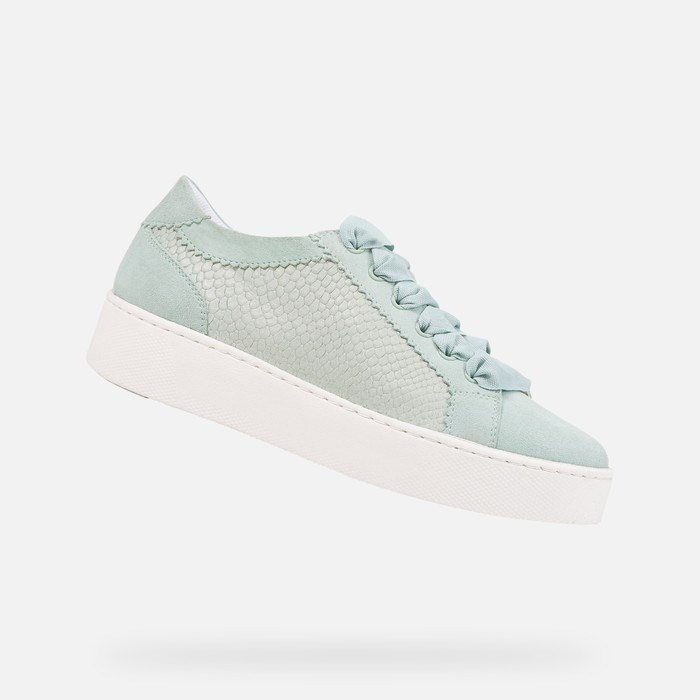 Geox Skyely Sneakers Dame Lysegrøn | 13597-QVBD