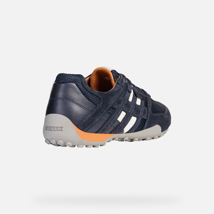 Geox Snake Sneakers Herre Mørkeblå | 26098-SCZD