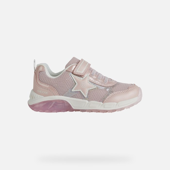 Geox Spaziale Sneakers Pige Lyselyserød | 86723-PWTE