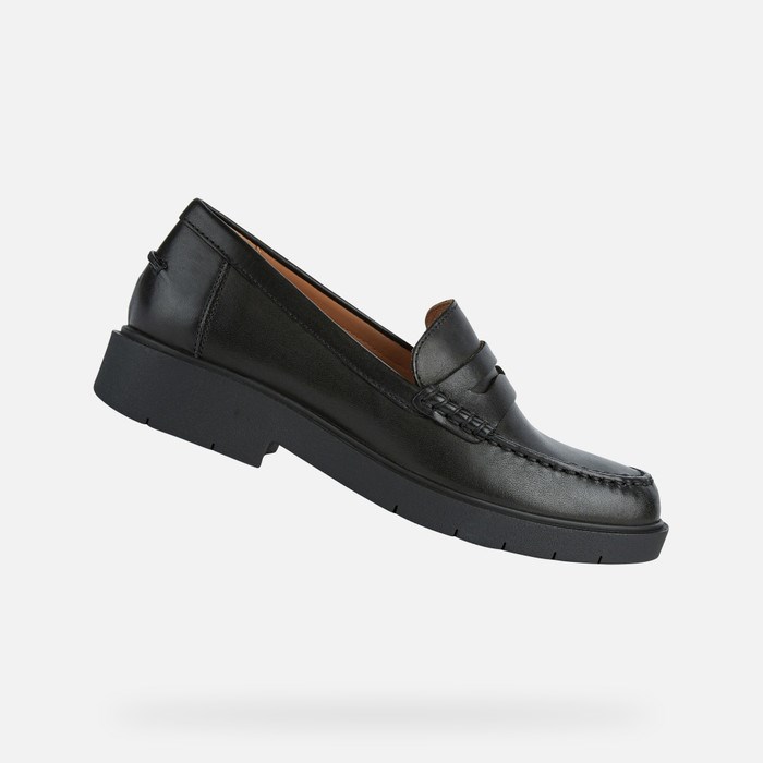 Geox Spherica Ec1 Loafers Dame Sort | 18039-MPNF