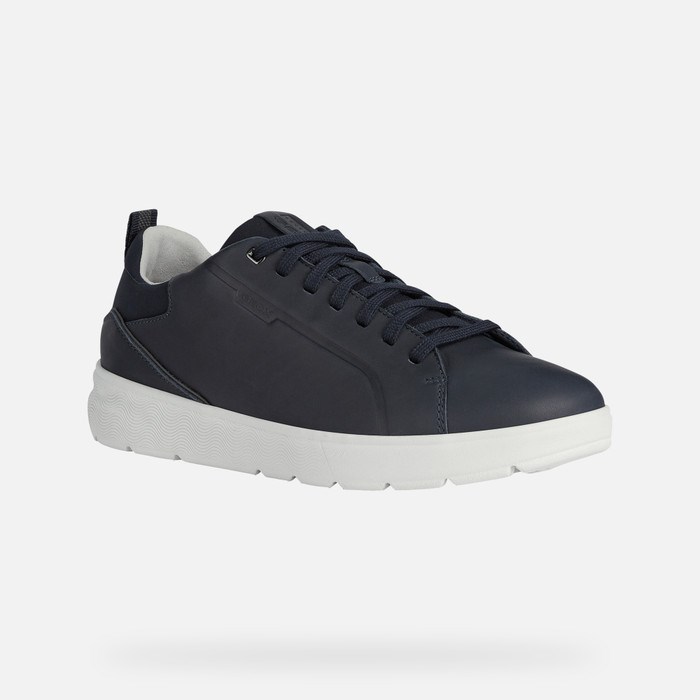 Geox Spherica Ec4 Sneakers Herre Mørkeblå | 78105-VNOR