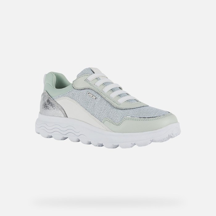 Geox Spherica Slip On Sko Dame Mintgrønne Hvide | 78469-QXKG