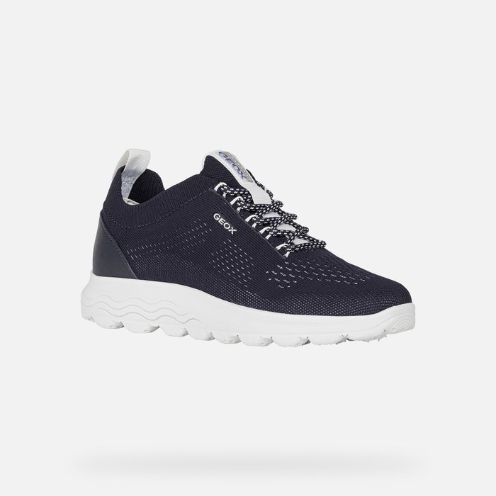 Geox Spherica Sneakers Dame Mørkeblå | 54962-VQNE