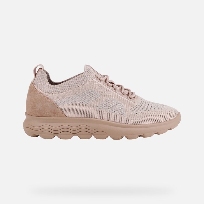 Geox Spherica Sneakers Dame Mørkelyserød | 89705-XIFT