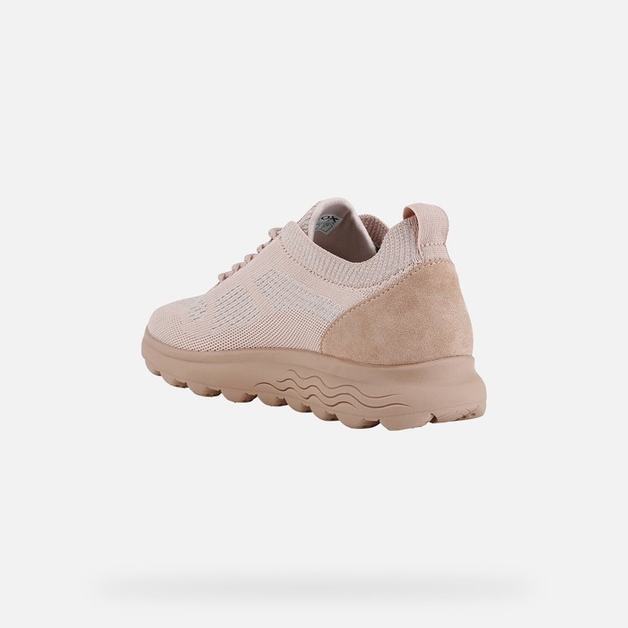 Geox Spherica Sneakers Dame Mørkelyserød | 89705-XIFT