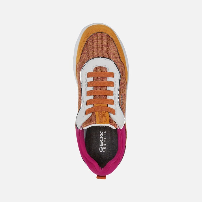 Geox Spherica Sneakers Dame Orange Fuchsia | 80423-GAFX