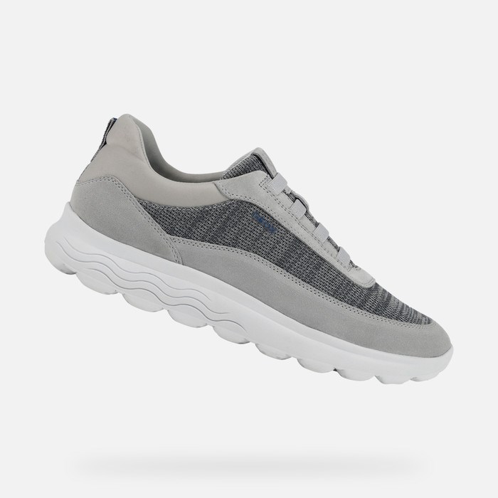 Geox Spherica Sneakers Herre Lysegrå | 46125-BEZJ