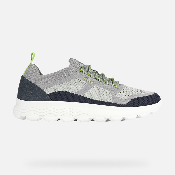 Geox Spherica Sneakers Herre Lysegrå Mørkeblå | 36072-KTXM