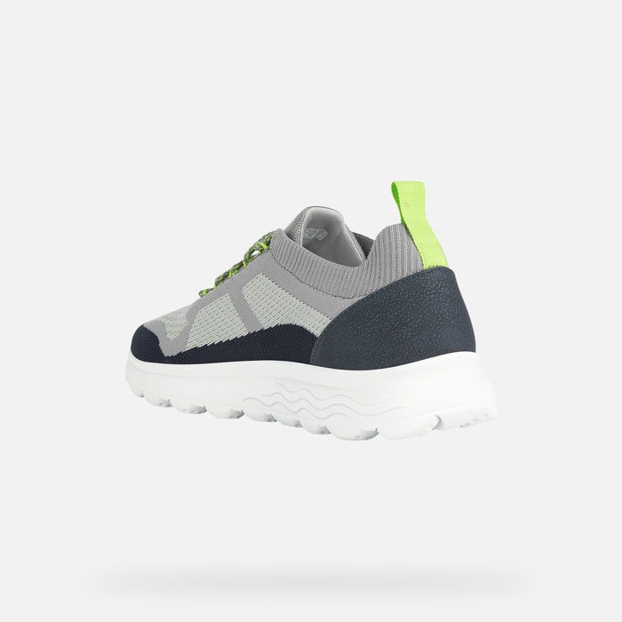 Geox Spherica Sneakers Herre Lysegrå Mørkeblå | 36072-KTXM