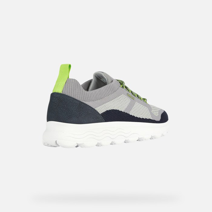 Geox Spherica Sneakers Herre Lysegrå Mørkeblå | 36072-KTXM