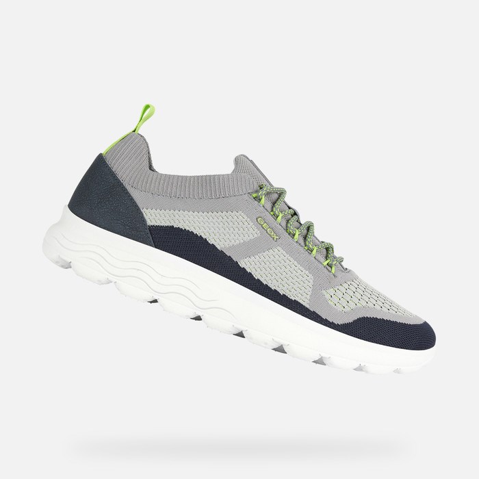 Geox Spherica Sneakers Herre Lysegrå Mørkeblå | 36072-KTXM