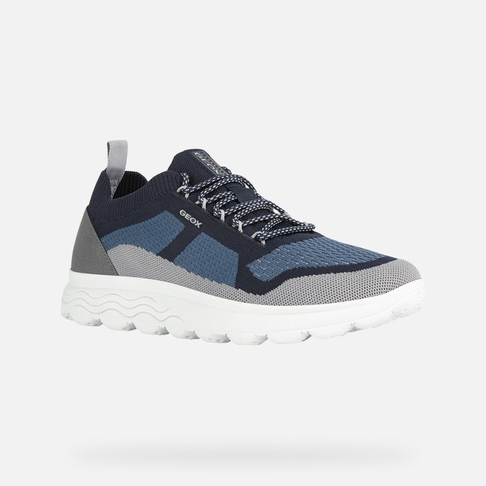 Geox Spherica Sneakers Herre Mørkeblå Grå | 49750-BSFK