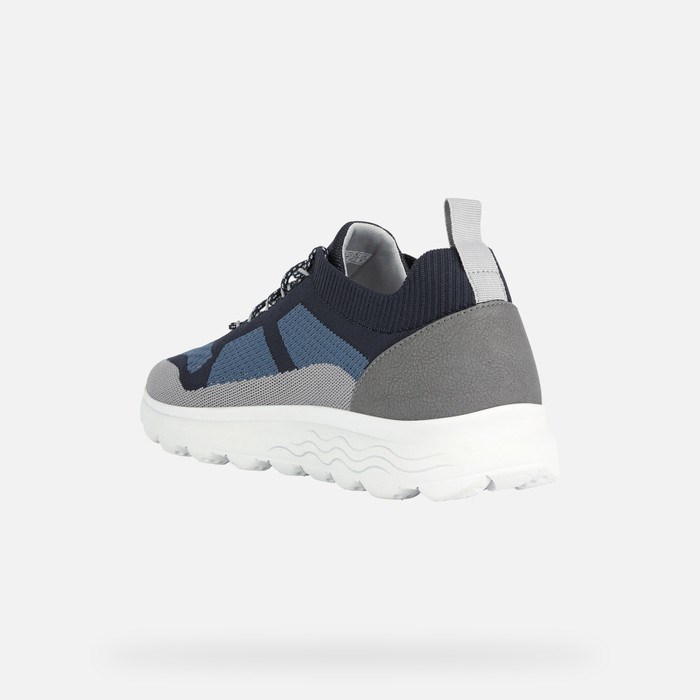 Geox Spherica Sneakers Herre Mørkeblå Grå | 49750-BSFK