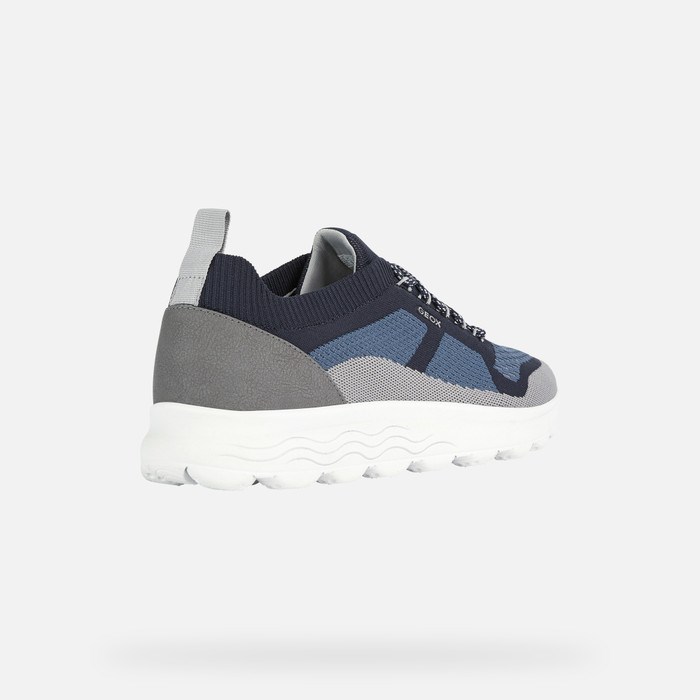 Geox Spherica Sneakers Herre Mørkeblå Grå | 49750-BSFK