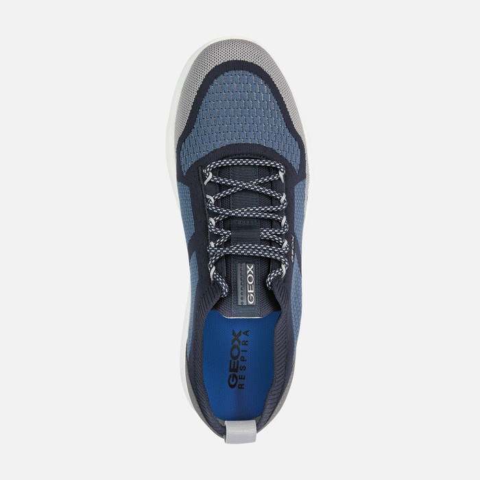 Geox Spherica Sneakers Herre Mørkeblå Grå | 49750-BSFK