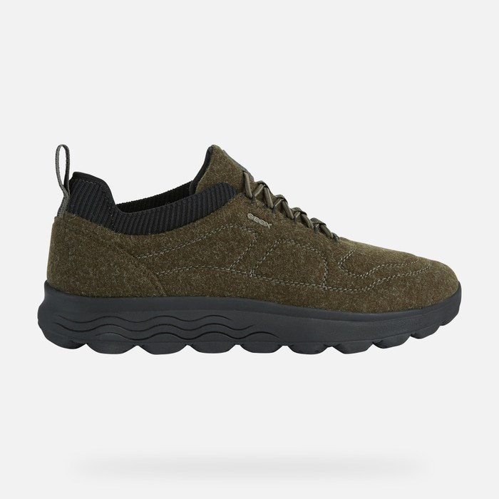 Geox Spherica Sneakers Herre Mørkeolivengrøn | 25637-VQDO