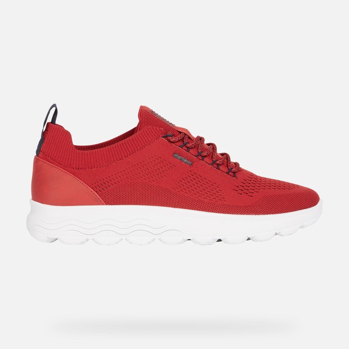 Geox Spherica Sneakers Herre Rød | 69724-FLSY