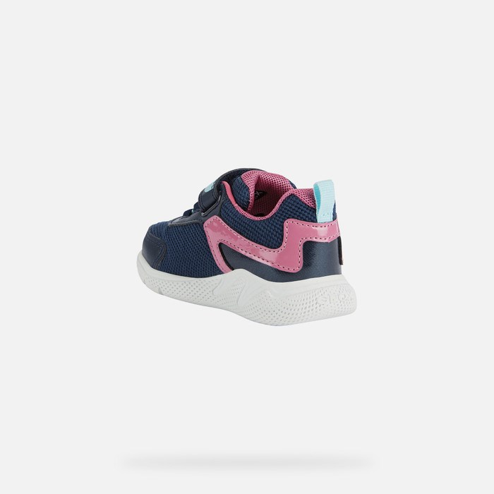 Geox Sprintye Sneakers Baby Mørkeblå Fuchsia | 75491-HPUG