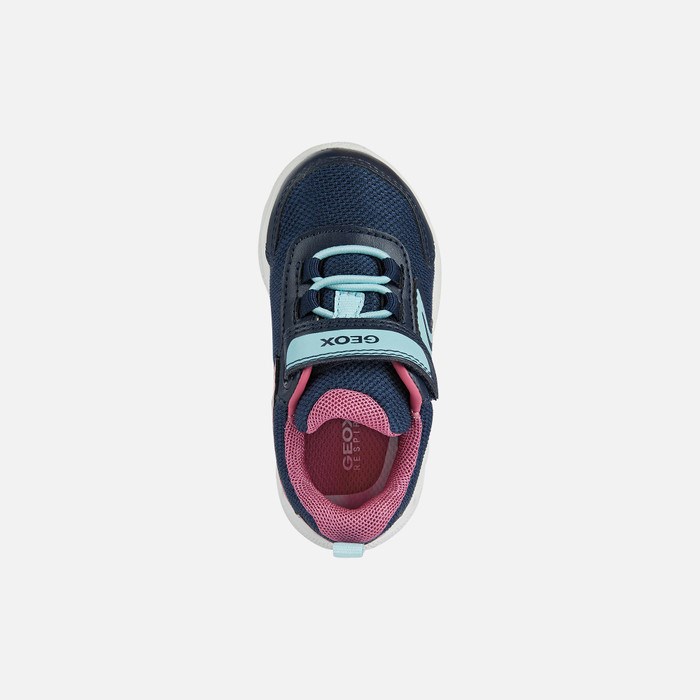 Geox Sprintye Sneakers Baby Mørkeblå Fuchsia | 75491-HPUG